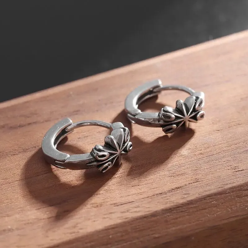 Skull Earrings Retro Silver Color Skeleton Goth Punk Dark Party