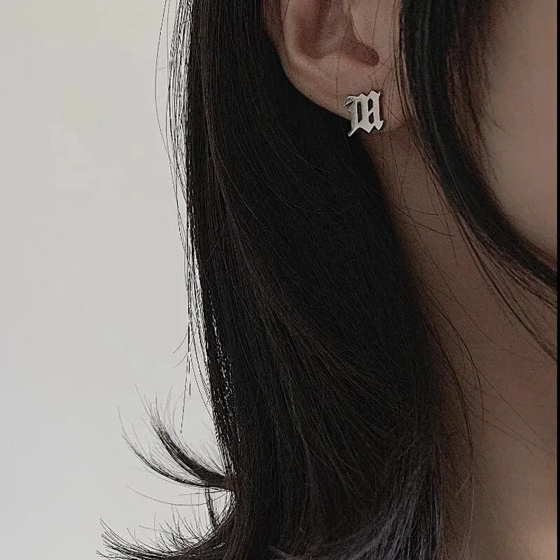 Skull Earrings Retro Silver Color Skeleton Goth Punk Dark Party
