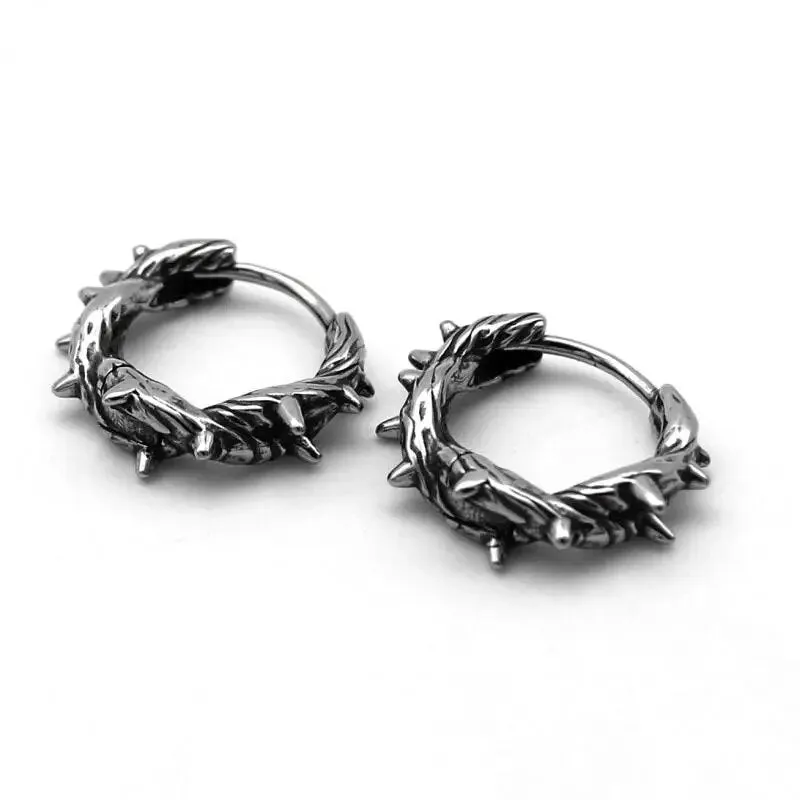 Skull Earrings Retro Silver Color Skeleton Goth Punk Dark Party