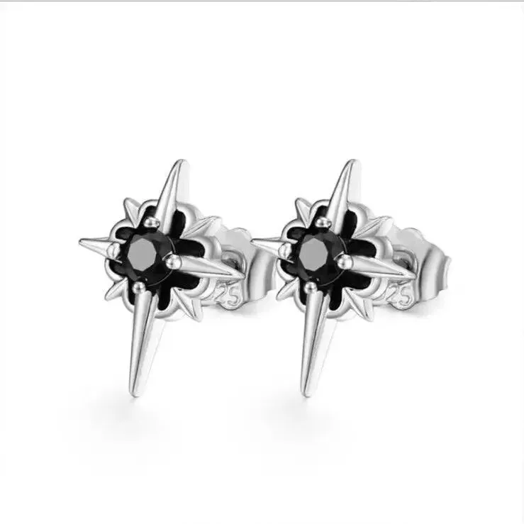 Skull Earrings Retro Silver Color Skeleton Goth Punk Dark Party
