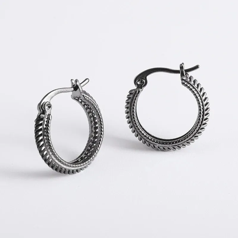Skull Earrings Retro Silver Color Skeleton Goth Punk Dark Party