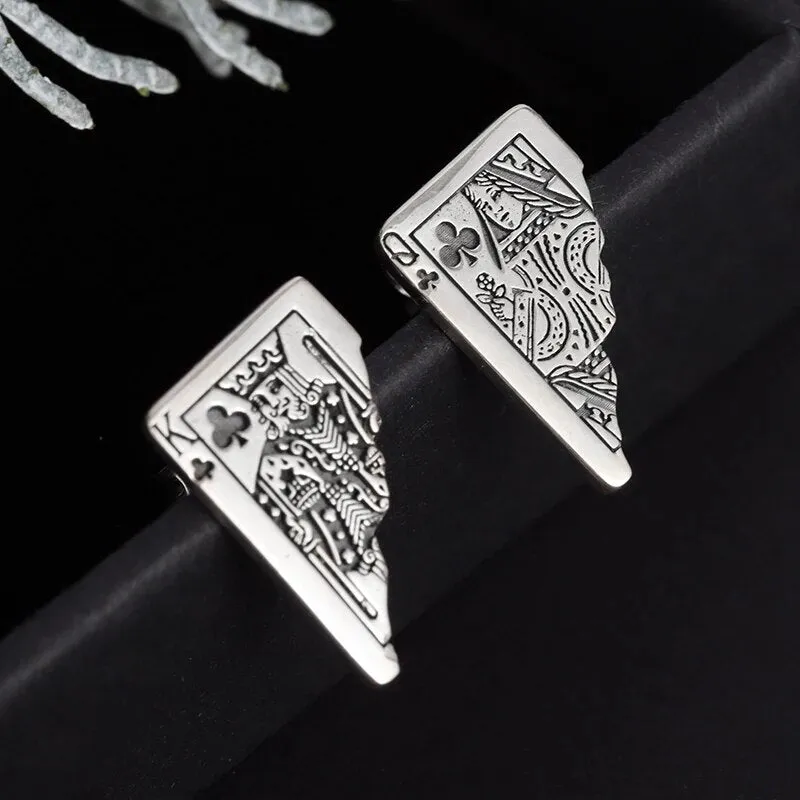 Skull Earrings Retro Silver Color Skeleton Goth Punk Dark Party