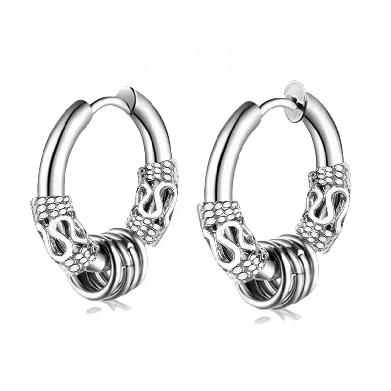 Skull Earrings Retro Silver Color Skeleton Goth Punk Dark Party