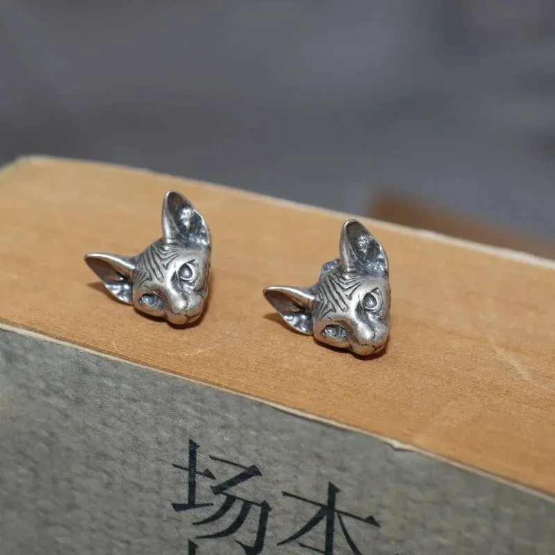 Skull Earrings Retro Silver Color Skeleton Goth Punk Dark Party