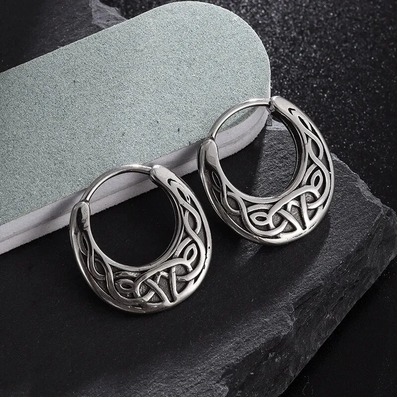 Skull Earrings Retro Silver Color Skeleton Goth Punk Dark Party