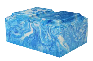 Sky Blue Companion Tuscany Cultured Marble Urn