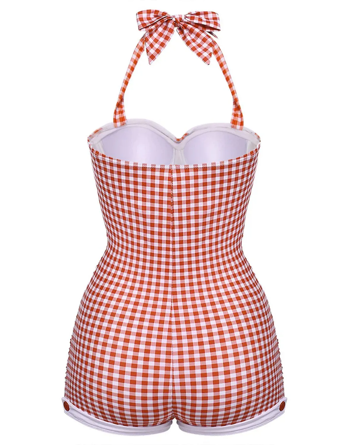 SLIM® RetroCheck Halter Swimsuit
