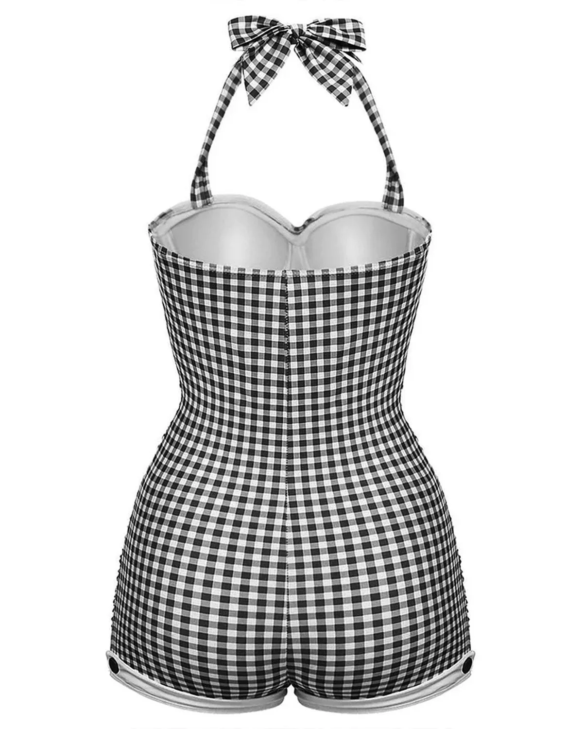 SLIM® RetroCheck Halter Swimsuit