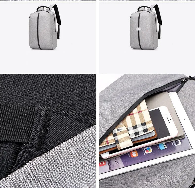 Smart Waterproof Grey Sports Backpack