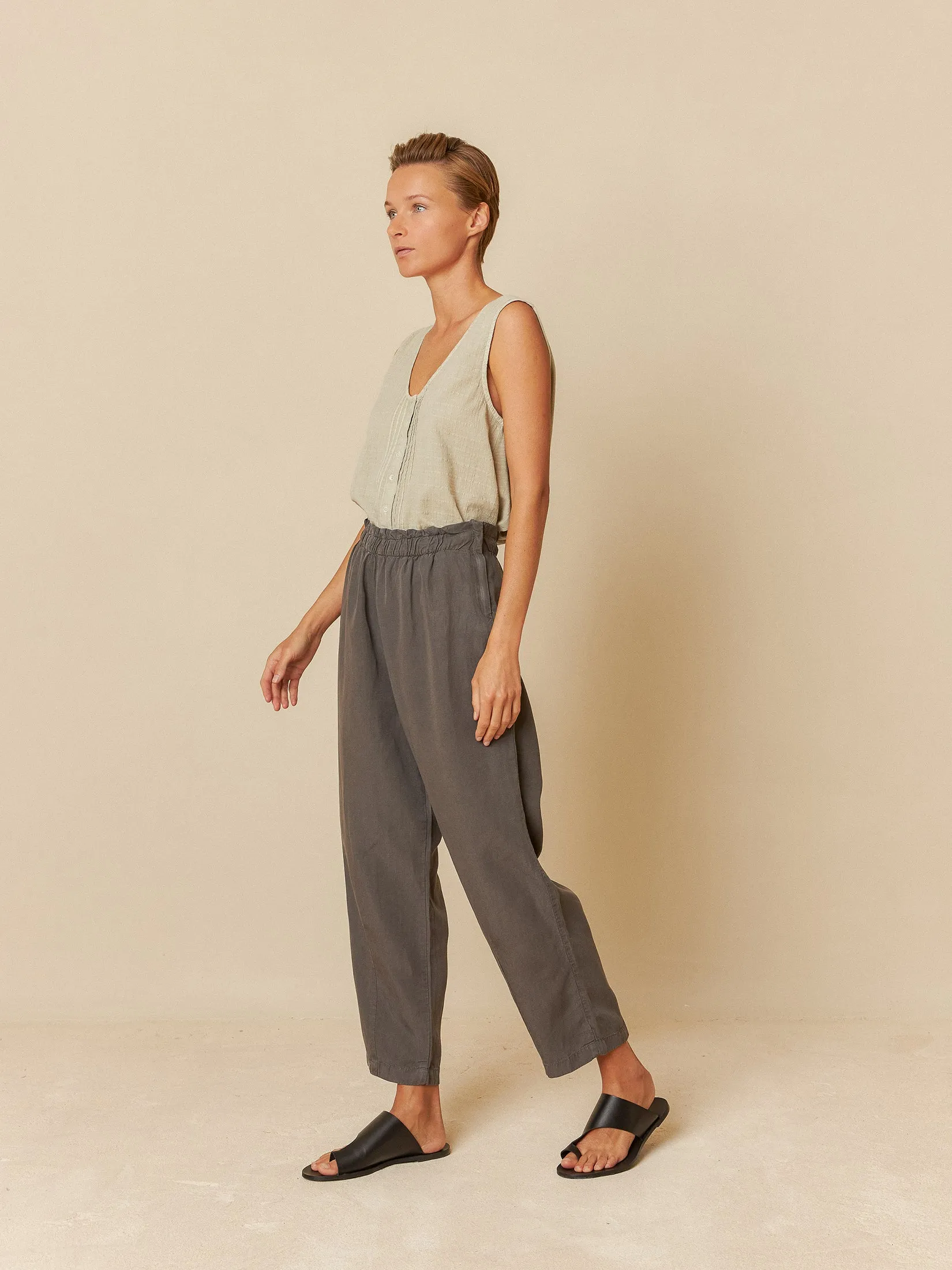 Soft Casual Pants Charcoal