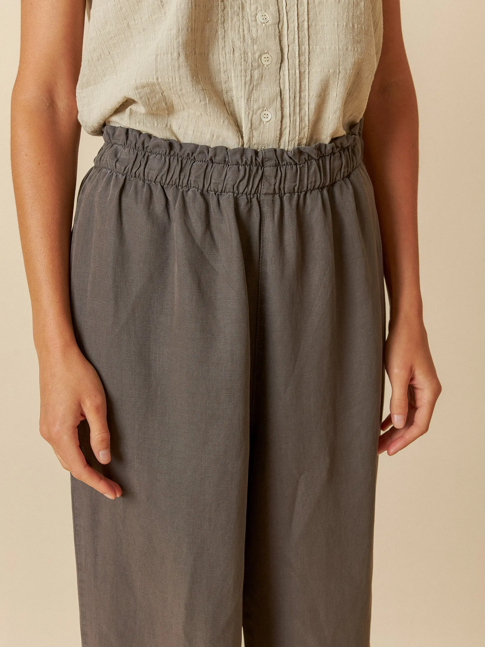 Soft Casual Pants Charcoal
