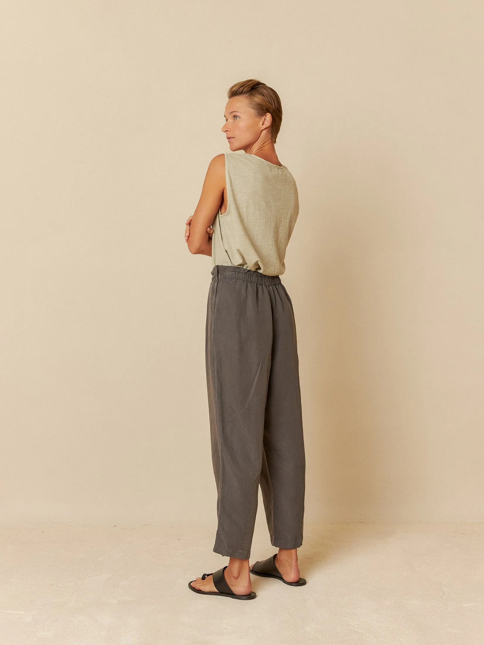 Soft Casual Pants Charcoal