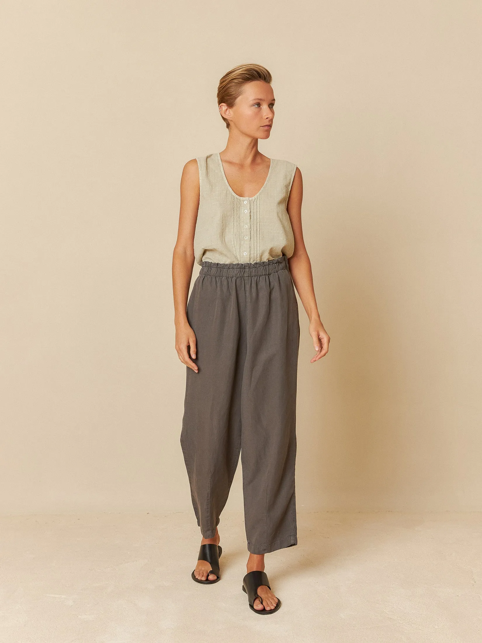 Soft Casual Pants Charcoal