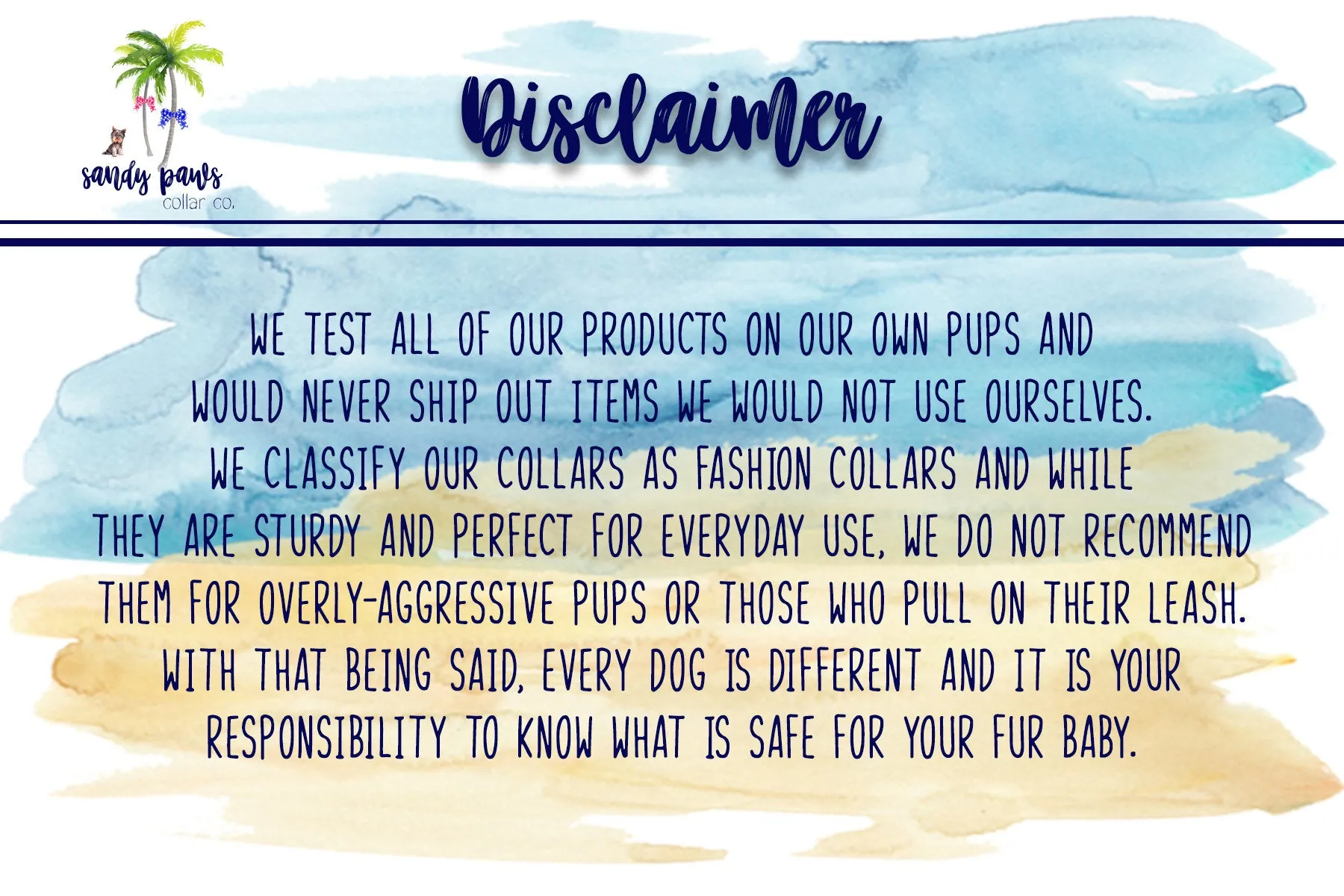 Solid Light Blue Dog Collar