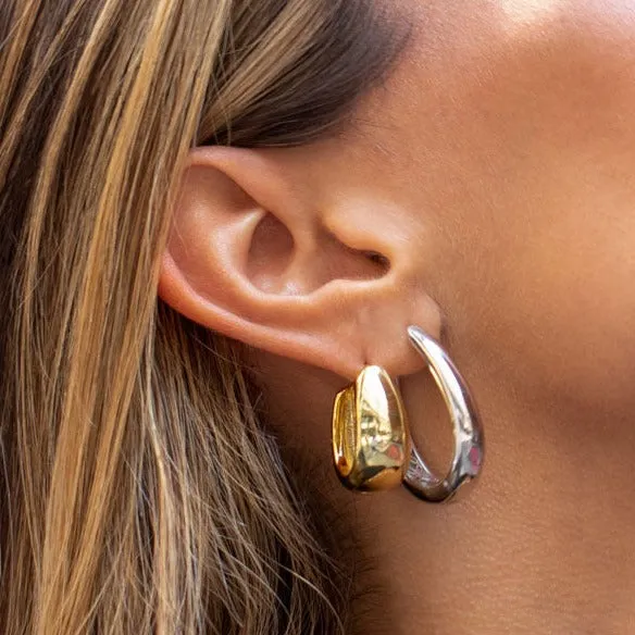 Solid Mini Super Wide Hoop Earring
