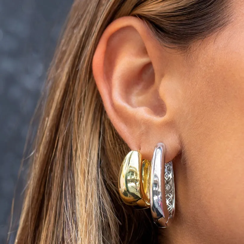 Solid Mini Super Wide Hoop Earring