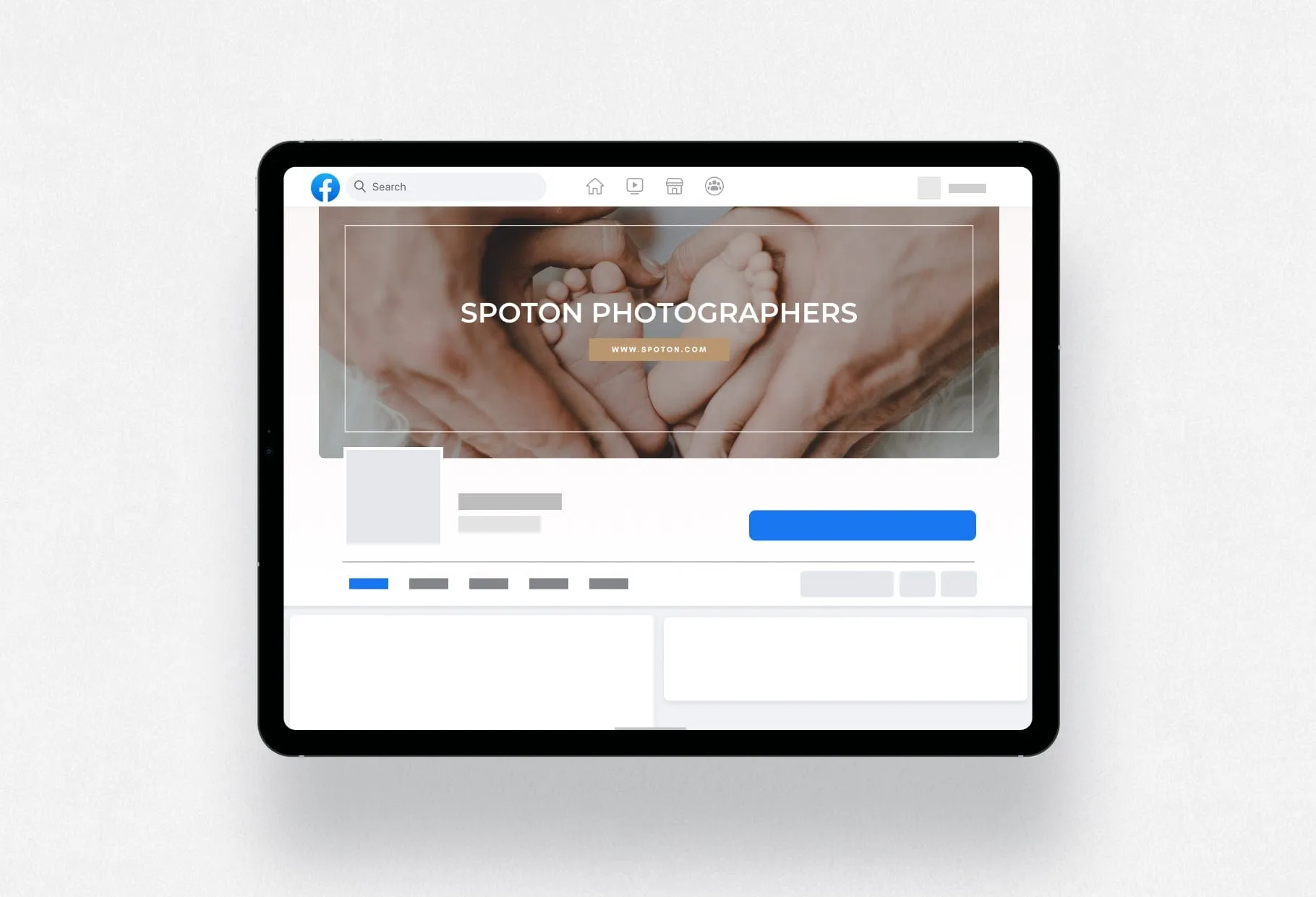 SpotOn Facebook Cover for Photographers Editable Canva Template
