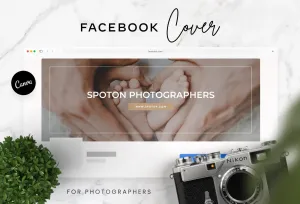 SpotOn Facebook Cover for Photographers Editable Canva Template