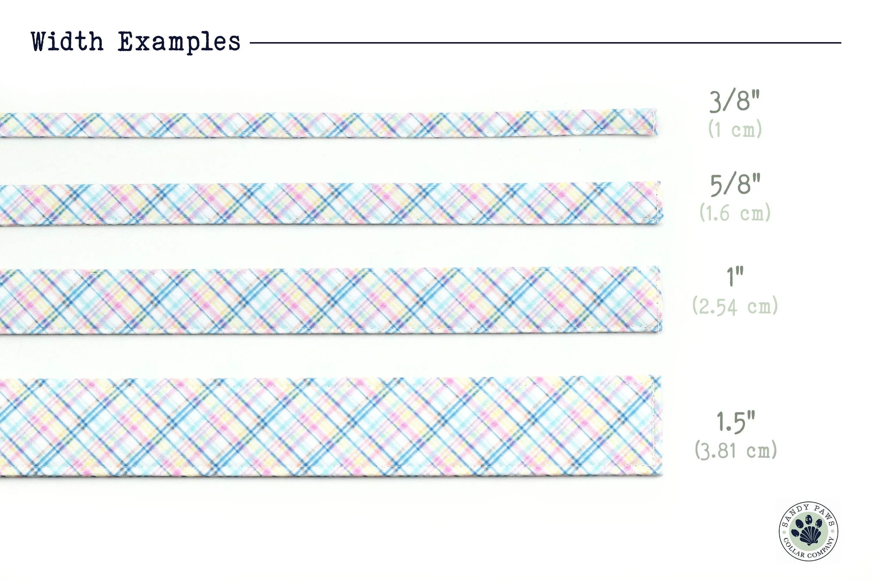 Spring Plaid Dog Collar