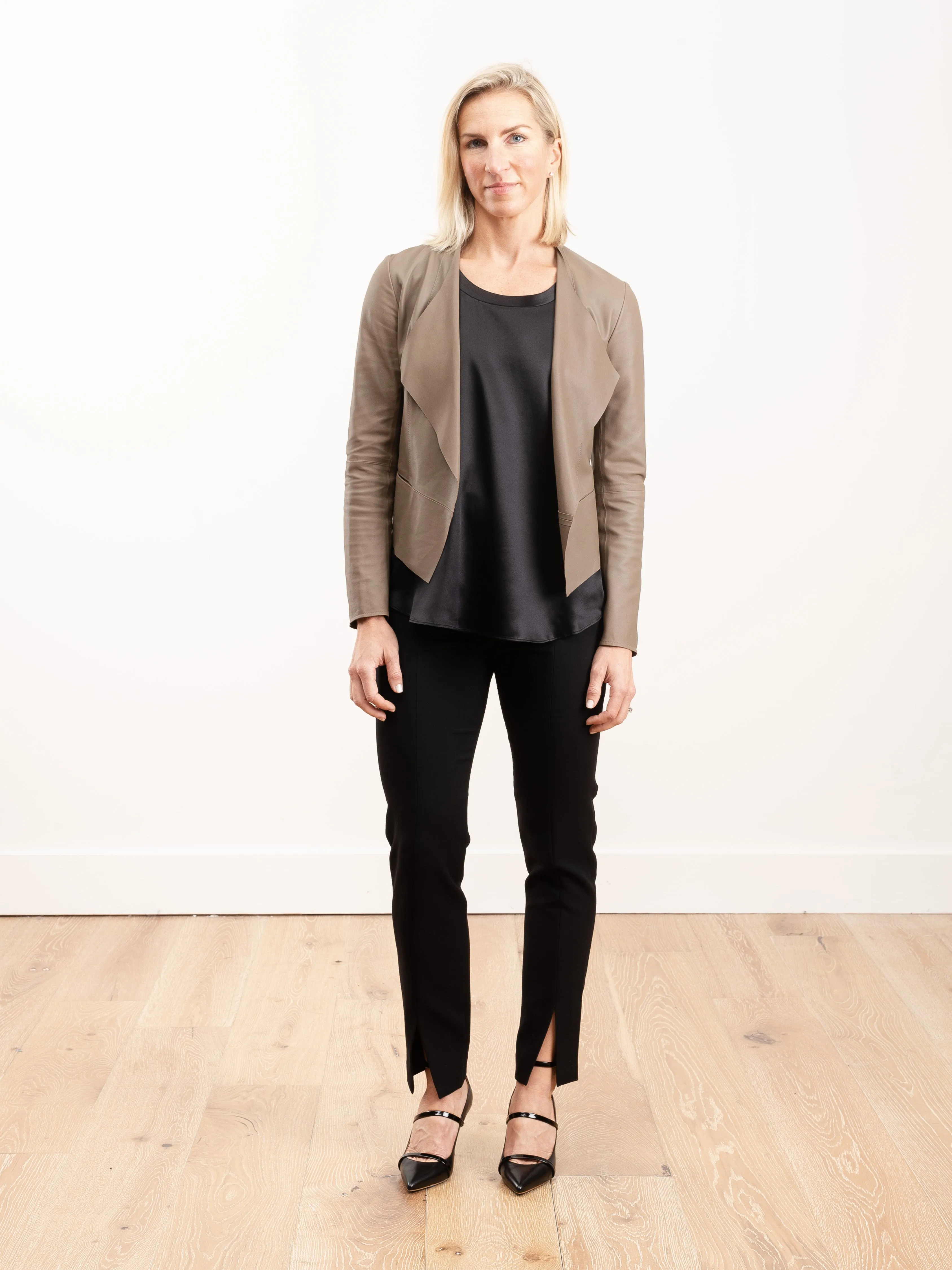 square hem cardigan