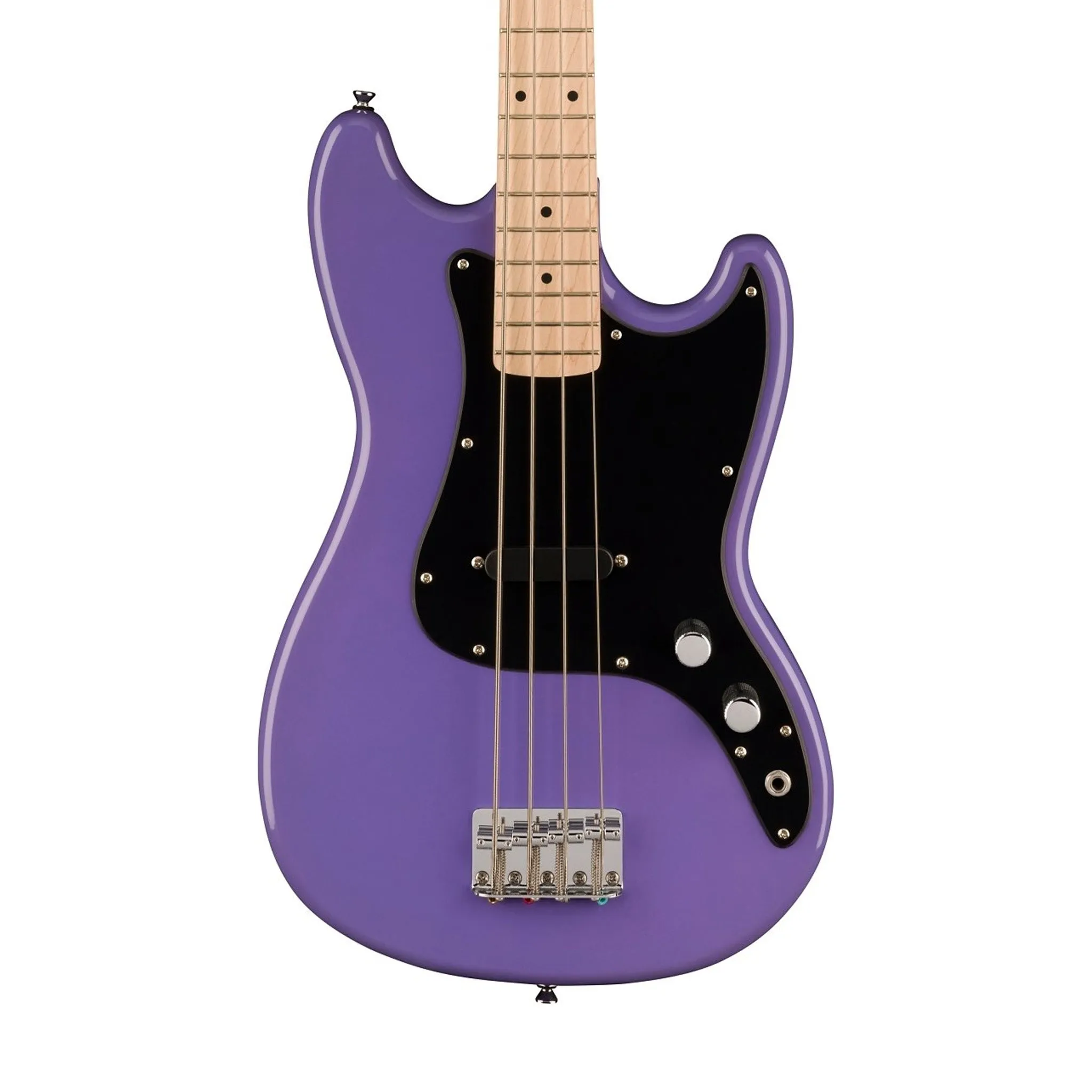 Squier Limited Edition Sonic Bronco Bass Guitar w/Black Pickguard, Maple FB, Ultraviolet