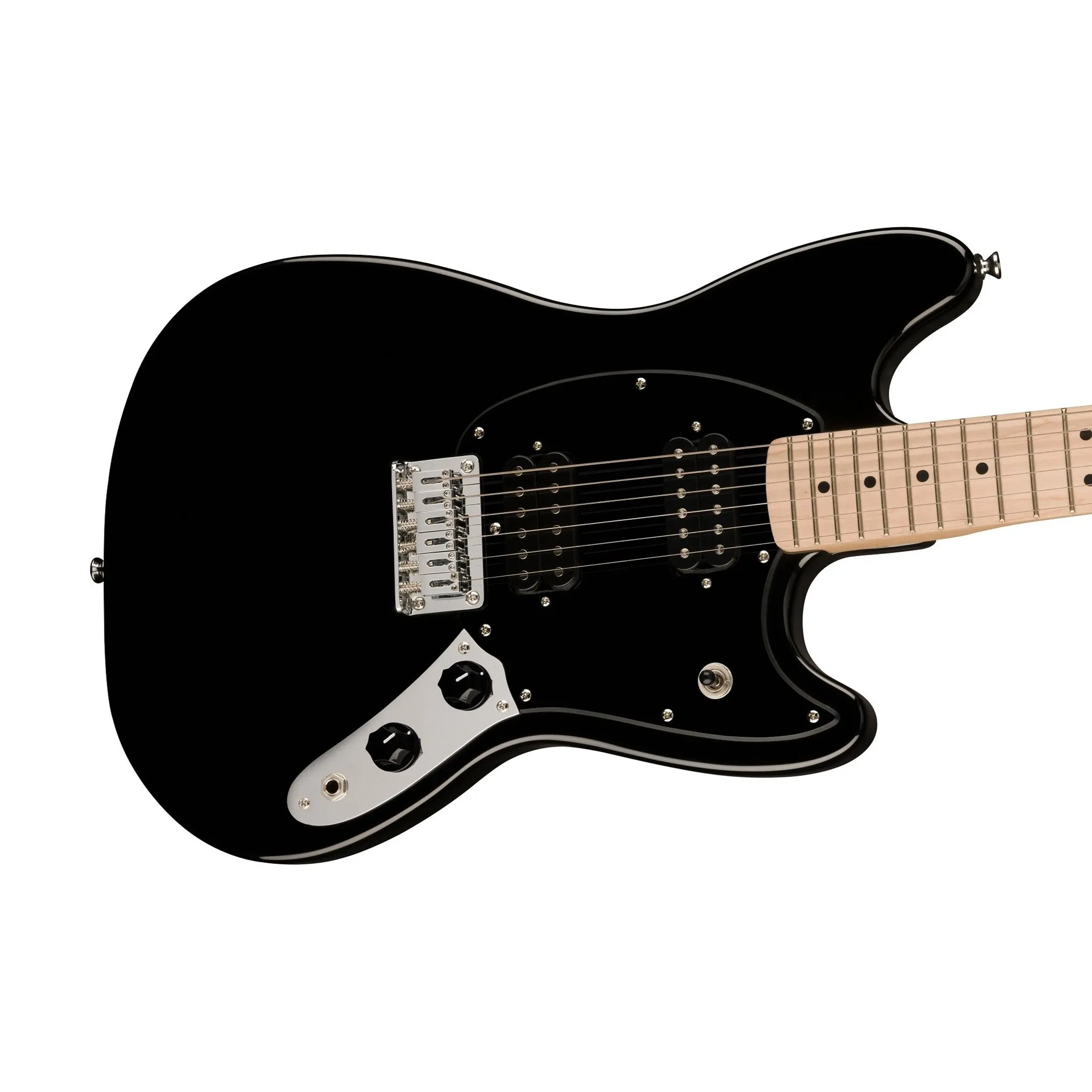 Squier Limited Edition Squier Sonic Mustang HH Electric Guitar, Maple FB, Black