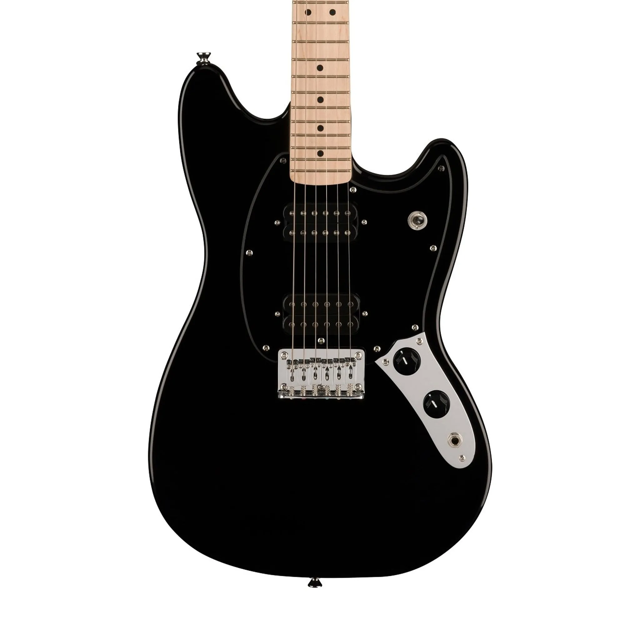 Squier Limited Edition Squier Sonic Mustang HH Electric Guitar, Maple FB, Black