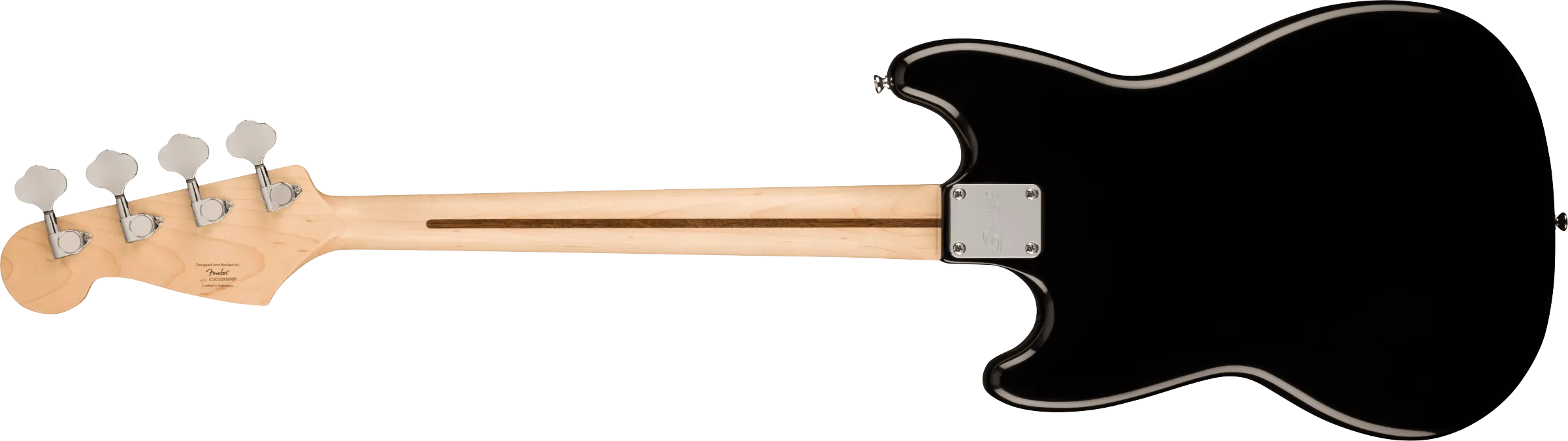 Squier Sonic Bronco Bass, Laurel Fingerboard, White Pickguard, Black