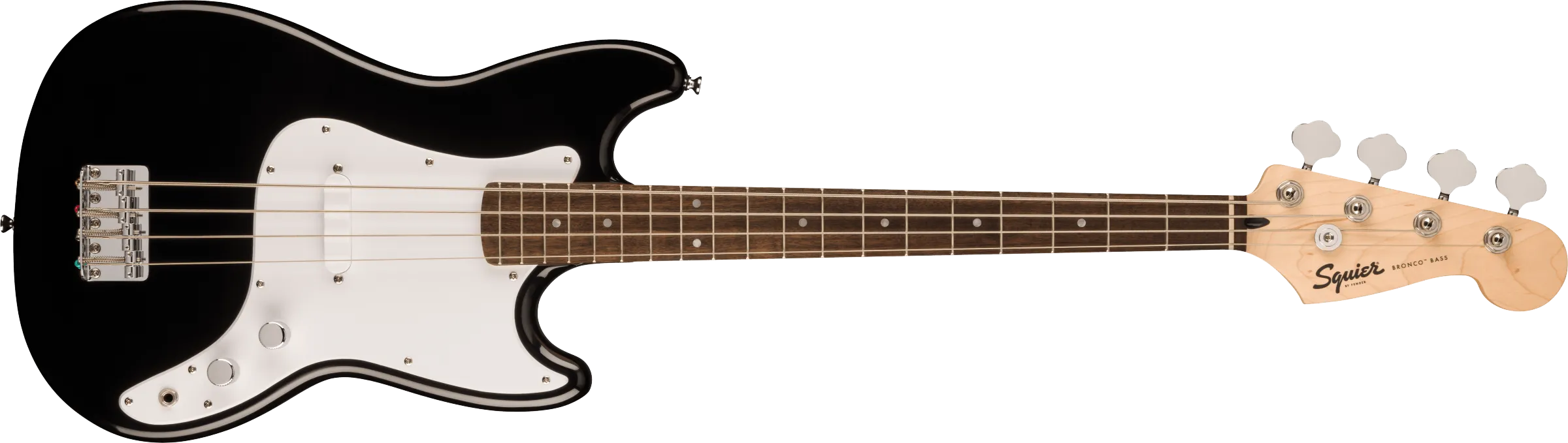 Squier Sonic Bronco Bass, Laurel Fingerboard, White Pickguard, Black