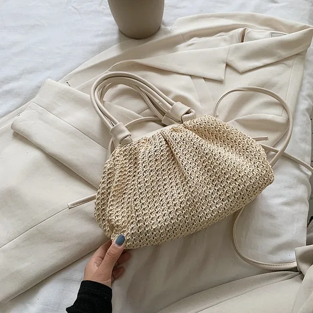 Summer Weave Cloud Bags For Women 2020 Fashion Small Tote Bag Lady Crossbody Shoulder Handbags Lady Beach Cross Body Bags