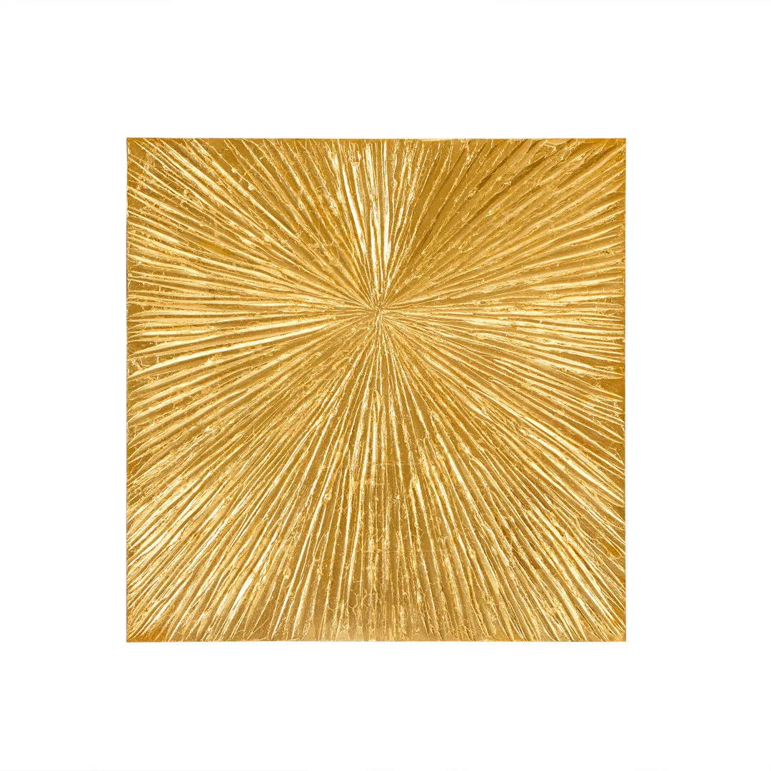 Sunburst Hand Painted Dimensional Resin Wall Art Madison Park Signature Color: Gold
