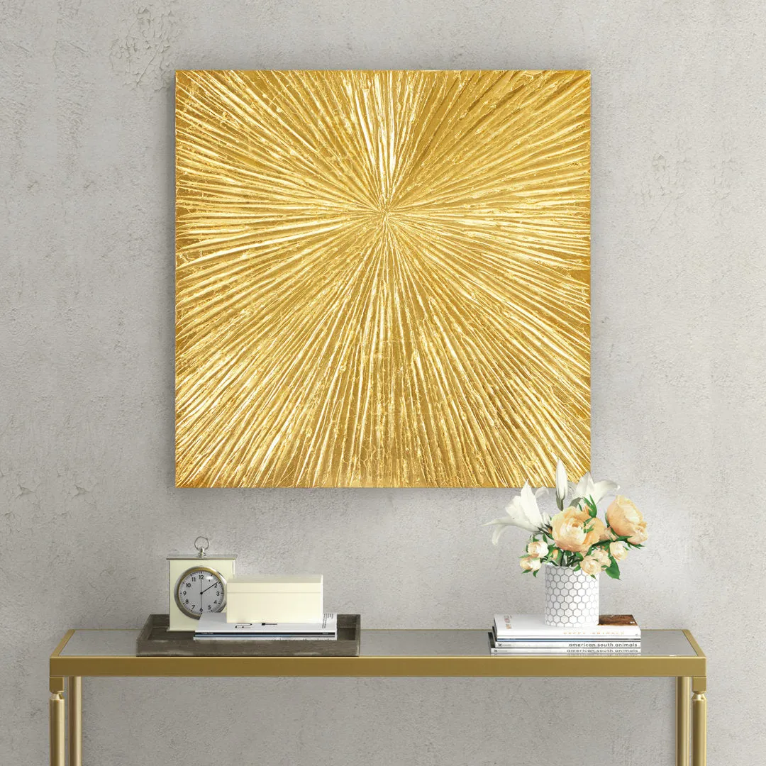 Sunburst Hand Painted Dimensional Resin Wall Art Madison Park Signature Color: Gold