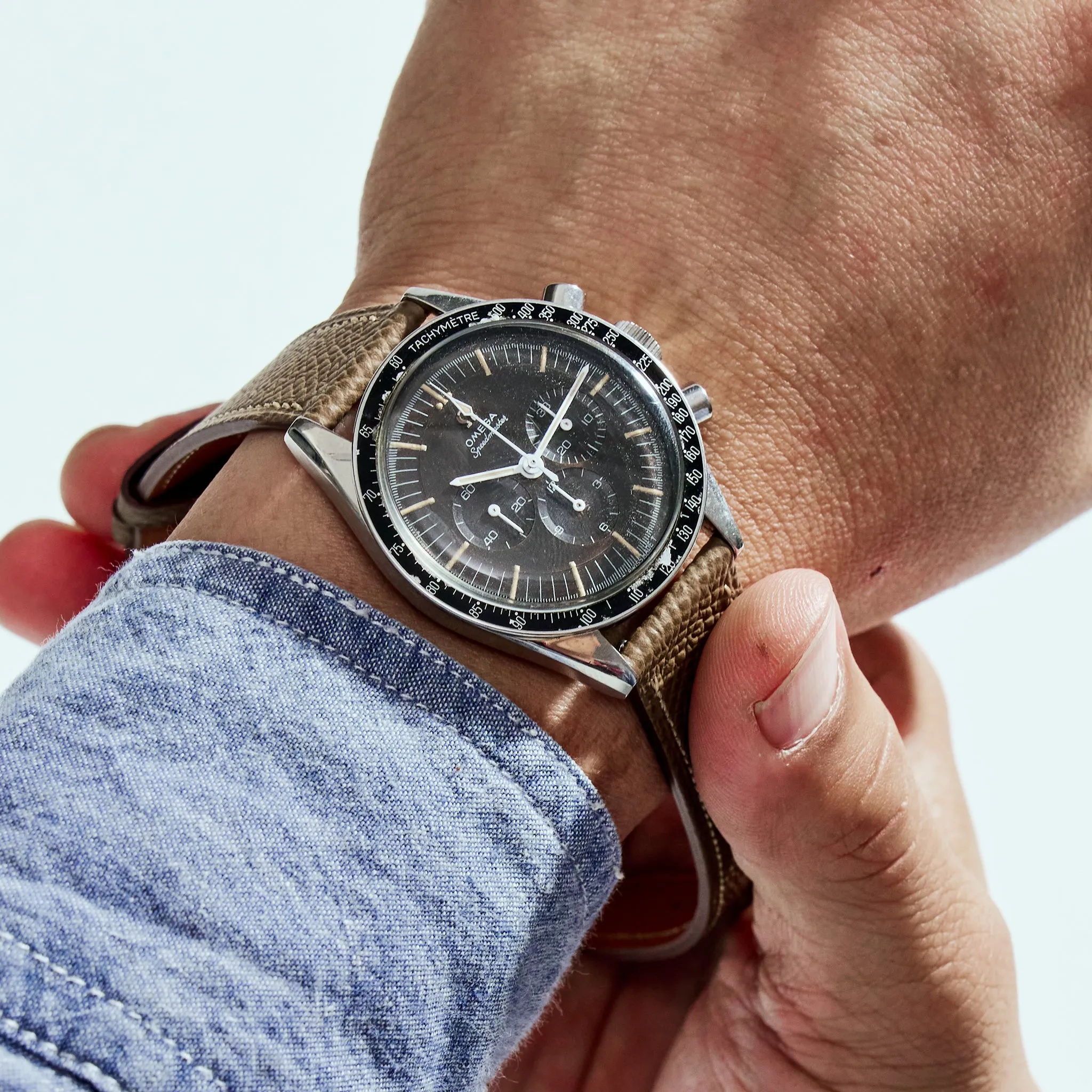 TAUPE BROWN GRAINED CALF V2.0 STANDARD STRAP