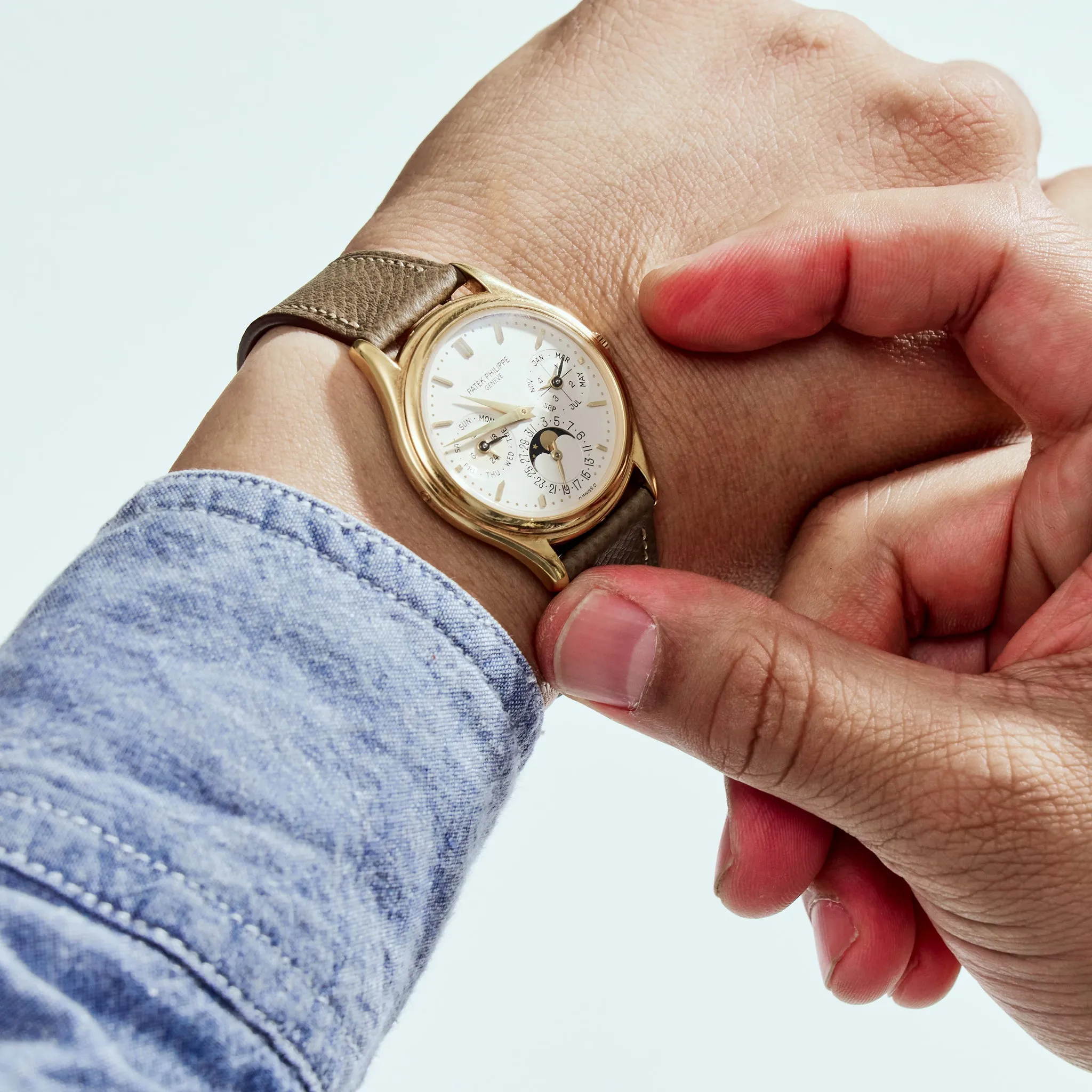 TAUPE BROWN GRAINED CALF V2.0 STANDARD STRAP