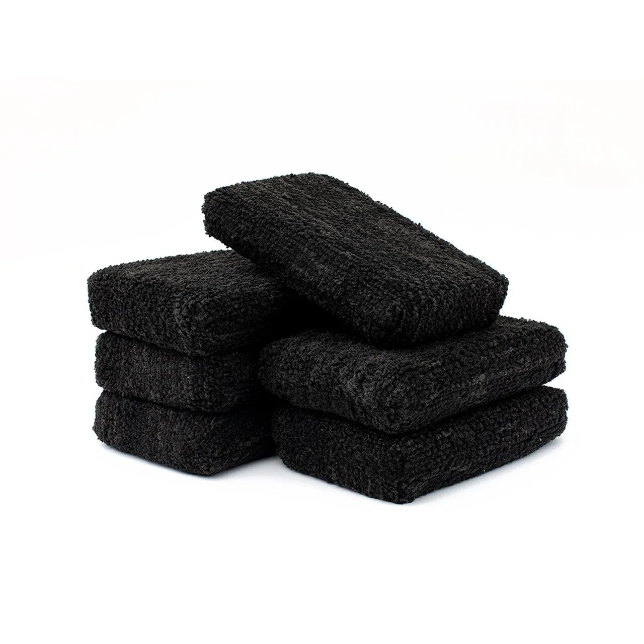 The Rag Company Terry Detailing Applicator Sponge Black 3" x 5" 6pk