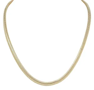 Tiffany & Co. 1940's Retro 14 Karat Yellow Gold Vintage Snake Chain Necklace
