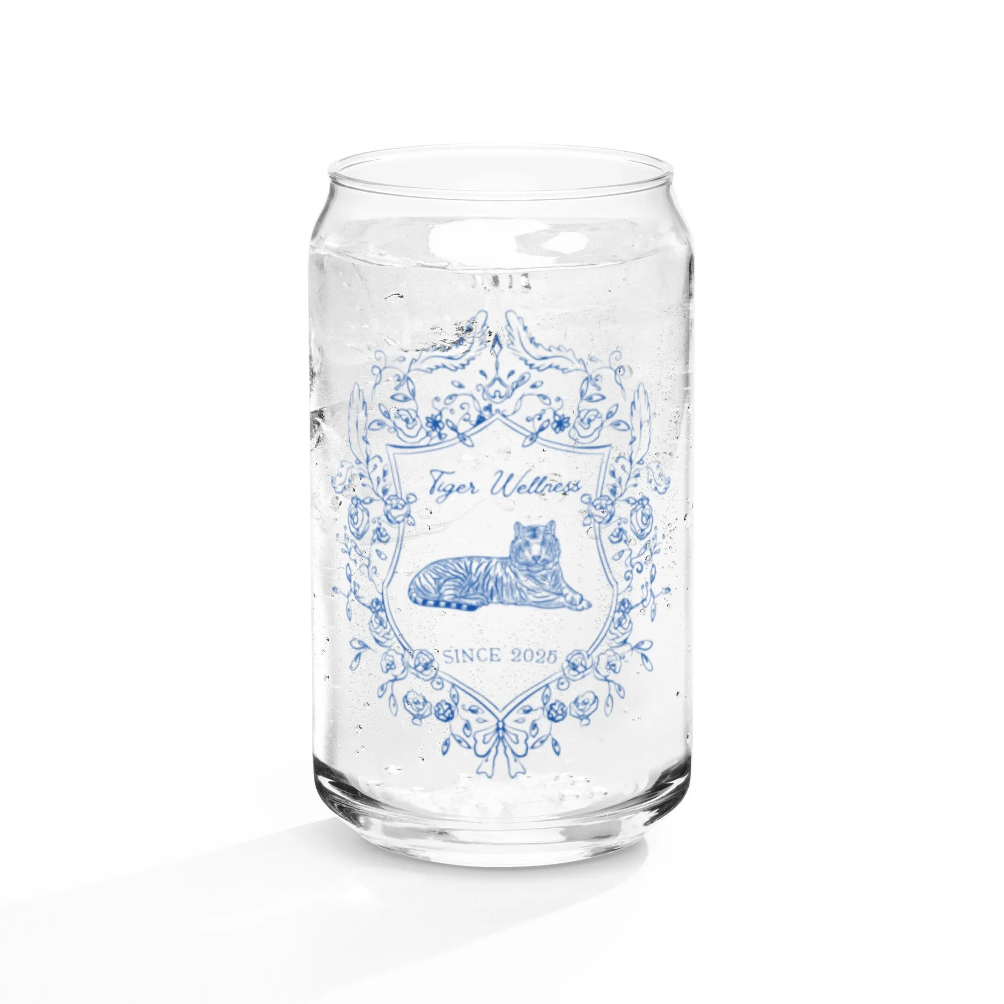 Tiger Crest Glass Tumbler
