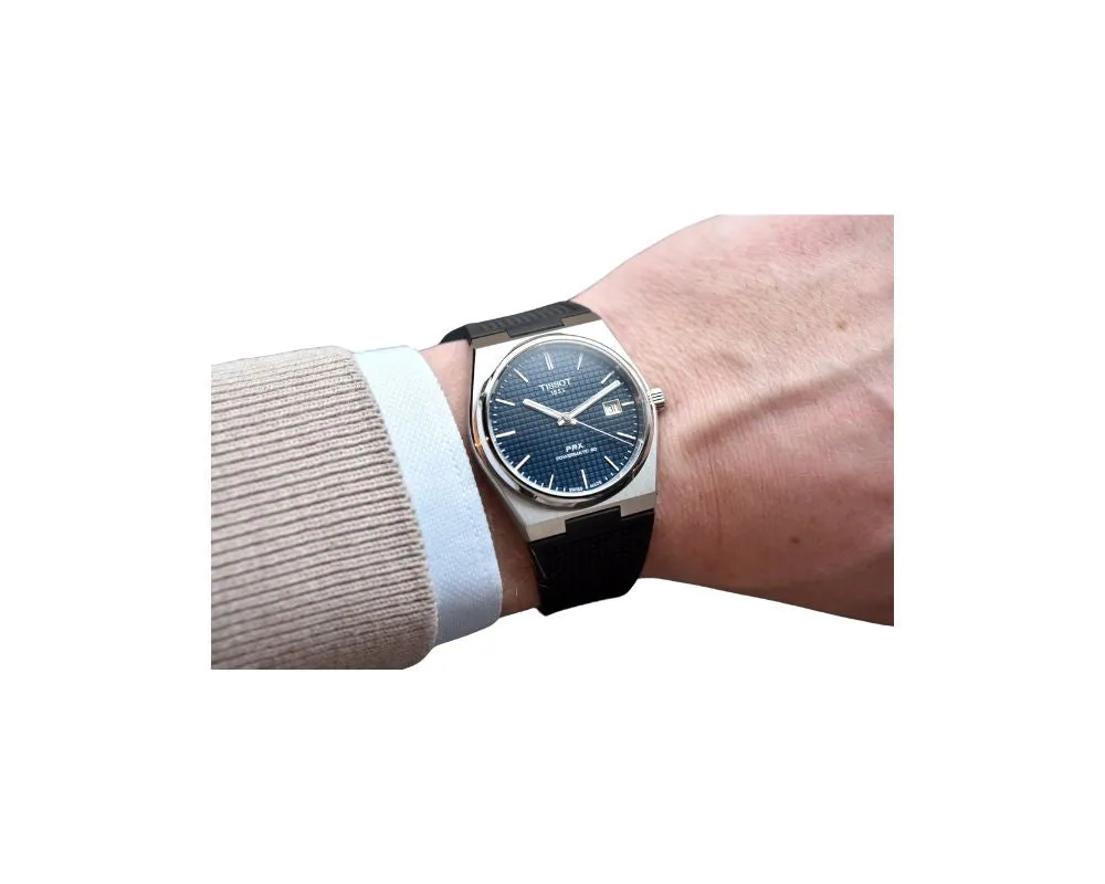 Tissot Navy Blue PRX 40 Silicone Strap: Timeless Style, Unmatched Comfort