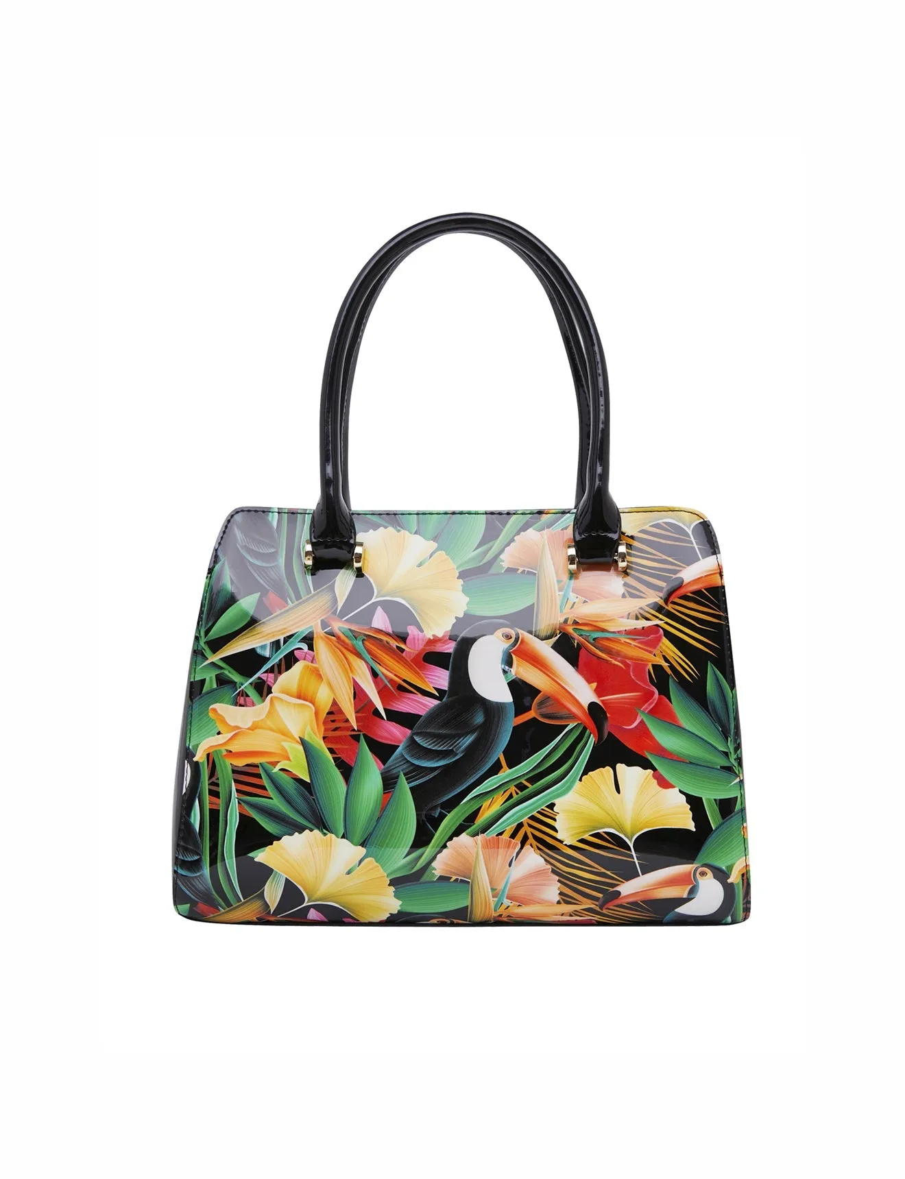 TOUCAN LEATHER GRIP HANDLE BAG- SN34-0343