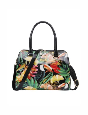 TOUCAN LEATHER GRIP HANDLE BAG- SN34-0343