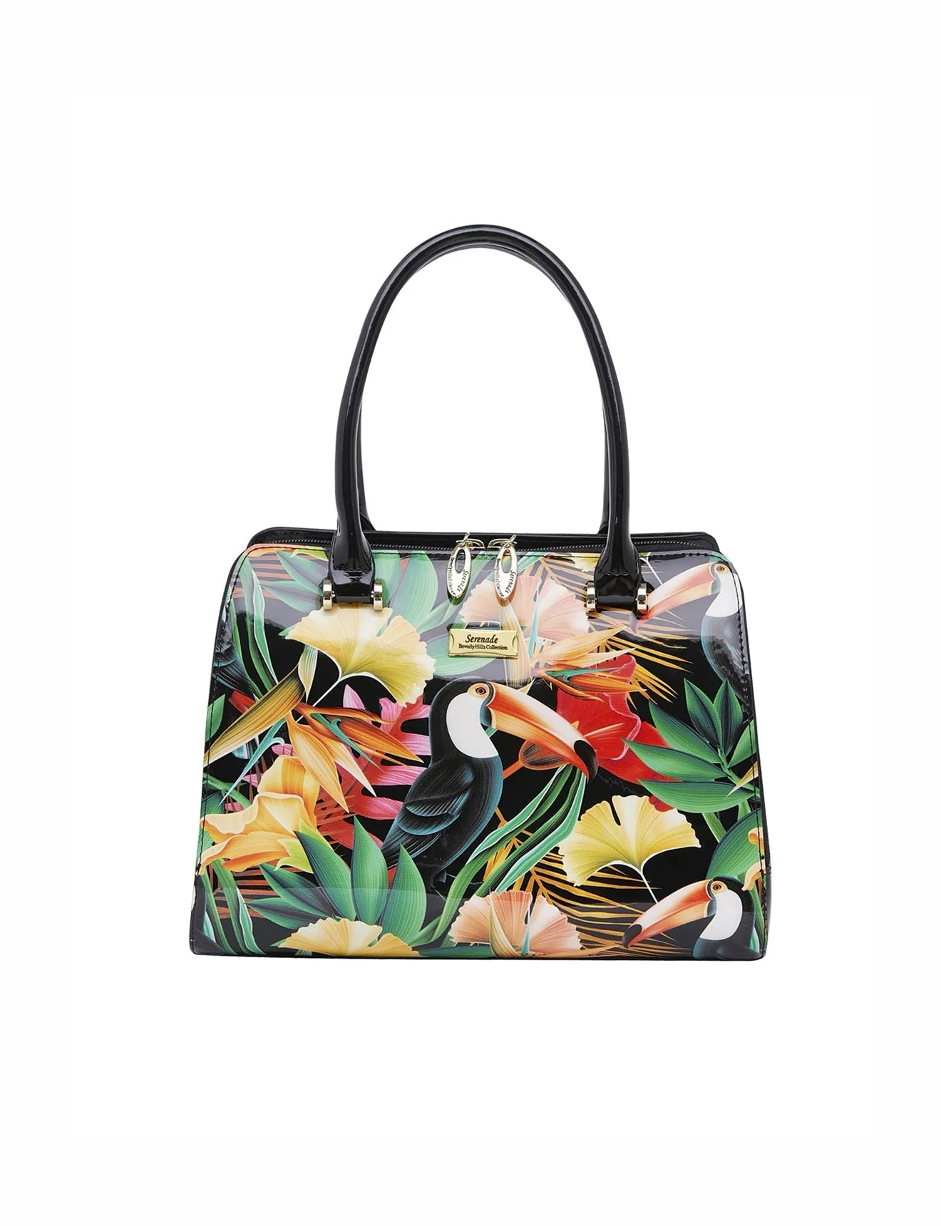TOUCAN LEATHER GRIP HANDLE BAG- SN34-0343