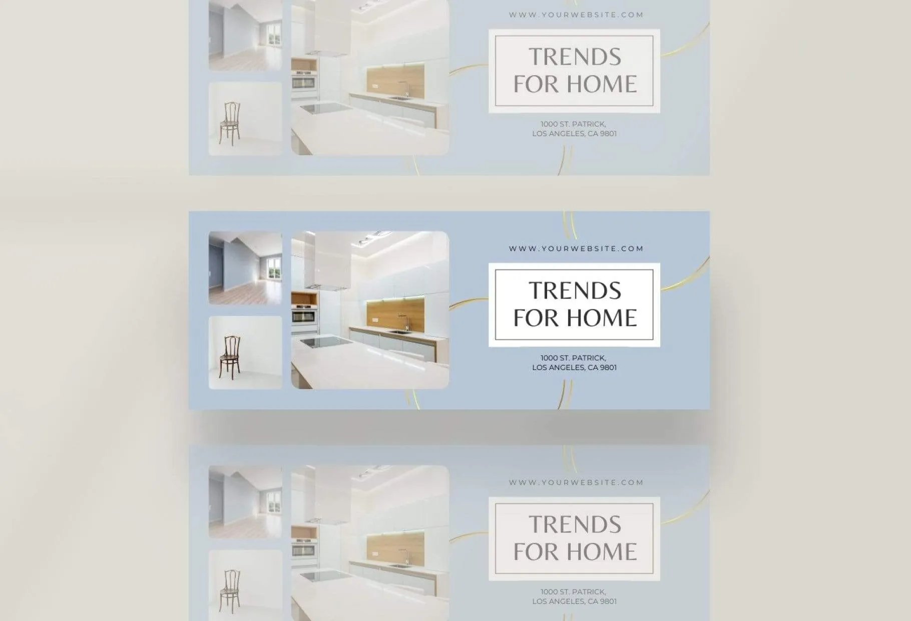 Trends for home Facebook Cover Canva Template