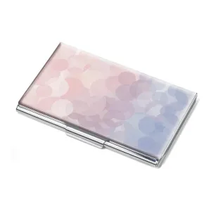 TROIKA Business Card Case – Metal Case with Serene Rose Quartz Motif