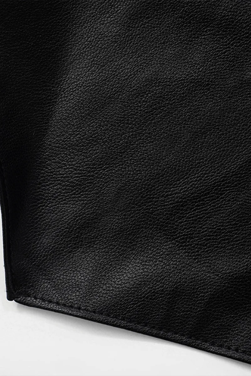 TS3320 Vegan Leather Tube Top