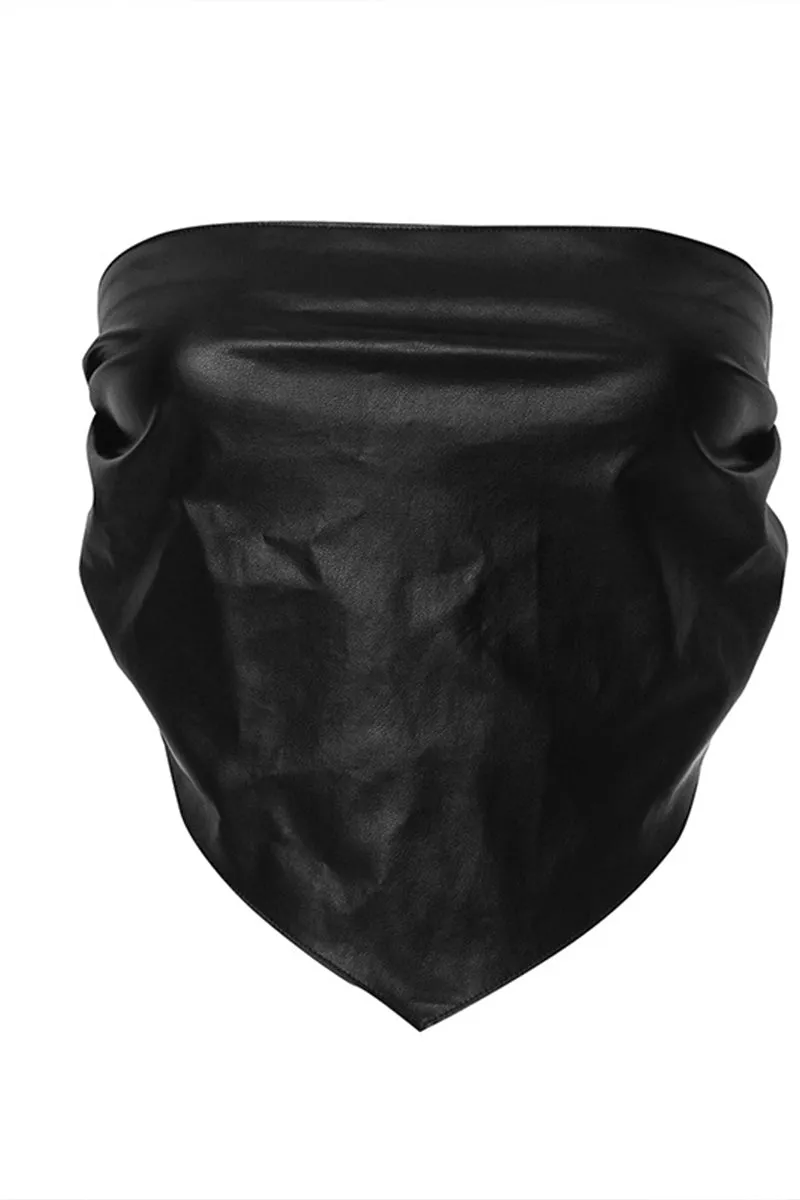 TS3320 Vegan Leather Tube Top