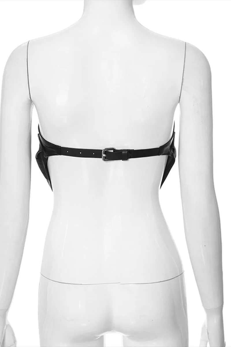 TS3320 Vegan Leather Tube Top