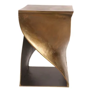 TWIST ACCENT TABLE, BRASS