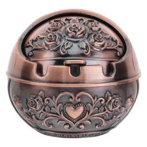 Veemoon Cool Ashtrays Vintage Ashtray with fancy ashtray windproof ashtray decorative ashtray Lid Windproof Metal Home Ashtrays