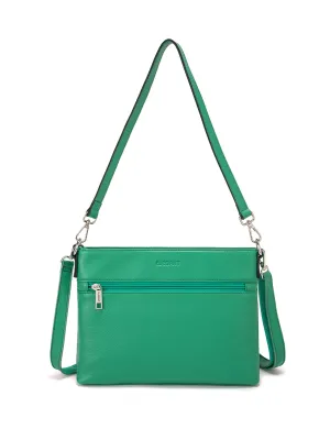 VICKY LEATHER XBODY BAG-  E1-0807A-GRN