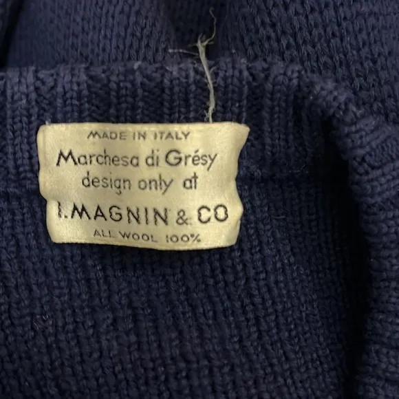 Vintage 60s Marchesa Di Grésy Wool Cardigan Sweater